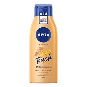 NIVEA Sun Touch Lotion pour le corps 400 ml avec effet bronzant doux sans rayures Crème hydratante pour le corps avec extrait