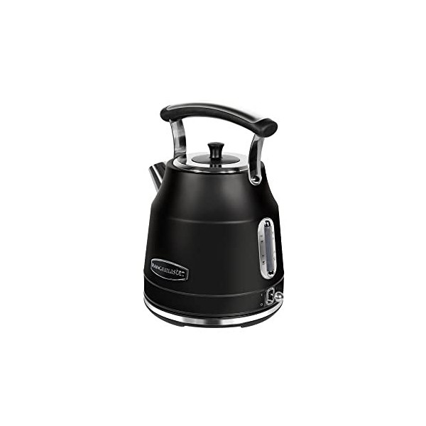 Rangemaster RMCLDK201BK Bouilloire électrique sans fil classique 1,7 L 3 kW avec ébullition rapide et silencieuse, protection