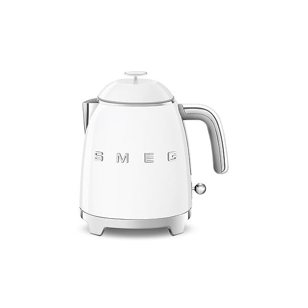 Smeg, Petite Bouilloire Électrique KLF05PGEU 0,8 L, Filtre Inox, Arrêt Automatique de Sécurité, Indicateur Niveau dEau, Base ...