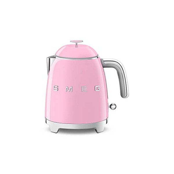 Smeg, Petite Bouilloire Électrique KLF05PGEU 0,8 L, Filtre Inox, Arrêt Automatique de Sécurité, Indicateur Niveau dEau, Base ...