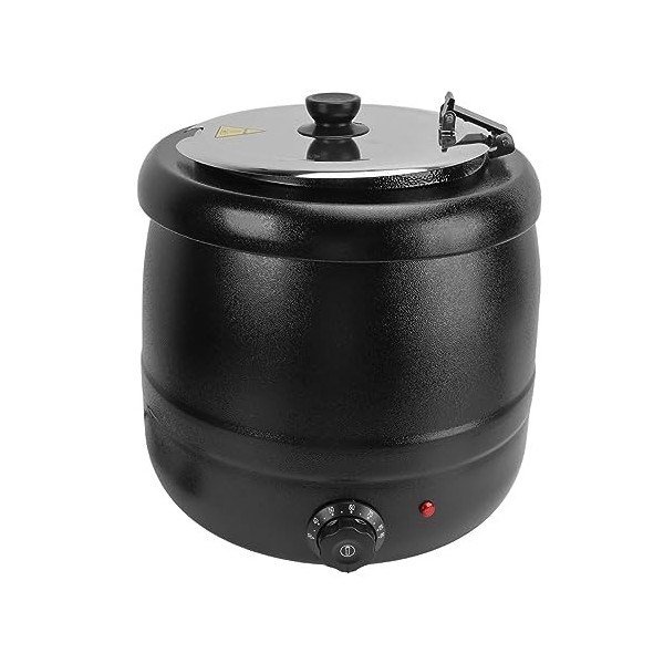 Thermos électrique 10L, Bouilloire à Soupe 400W avec Doublure Amovible en Acier Inoxydable, Isolation Thermique, Chauffe-soup