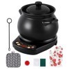 MXBAOHENG Pot de médecine chinoise électrique 4 L 220 V en céramique chinoise pour herbes jusquà 1200 g