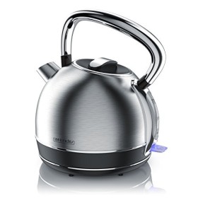 arendo - Bouilloire électrique en Acier Inoxydable - 1,7 Litre - 2200 W - Style Vintage rétro - Filtre anticalcaire Amovible 