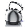 arendo - Bouilloire électrique en Acier Inoxydable - 1,7 Litre - 2200 W - Style Vintage rétro - Filtre anticalcaire Amovible 