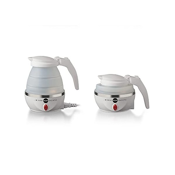 Macom Just Kitchen 862 Space Kettle Bouilloire électrique pliable gain de place de voyage, blanc