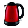 Moulinex Subito Bouilloire sans fil, Capacité 1,7 L, Inox, Résistance cachée, Niveau d’eau visible, Rouge BY540510