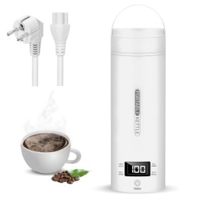 Bouilloire De Voyage,Bouilloire Electrique Portable,220-240V 500ml,Commande Tactile,Faire Bouillir Rapidement,Acier Inoxydabl