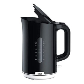 Braun Breakfast1 Collection Bouilloire WK1100BK, base pivotante à 360°, filtre anticalcaire amovible, capacité de 1,7 L, sans