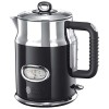 Russell Hobbs Bouilloire Electrique [Design Vintage Premium] Retro Noire 1,7L, 2400W, Ebullition Rapide, Jauge Température R
