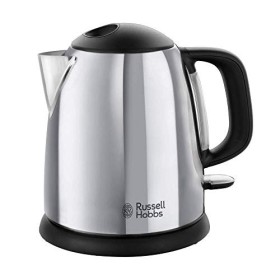 Russell Hobbs Bouilloire Electrique [Compacte] Victory 1 L, 2400W, Design Acier Brillant, Ebullition Rapide, Niveau deau Vi