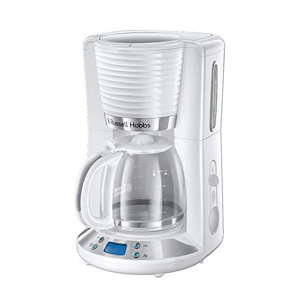Russell Hobbs Bouilloire Electrique [Design & Performance] Inspire Blanc 1,7L, 2400W, Ebullition Rapide, Ecoulement parfait,
