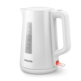 Philips Domestic Appliances Bouilloire Électrique - 1.7 L, Couvercle à Ressort et Voyant Lumineux, Socle 360°, Blanc HD9318/