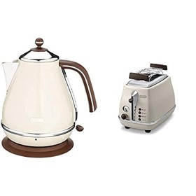 DeLonghi KBOV 2001 Bouilloire 1,7 l, style rétro taille unique olive