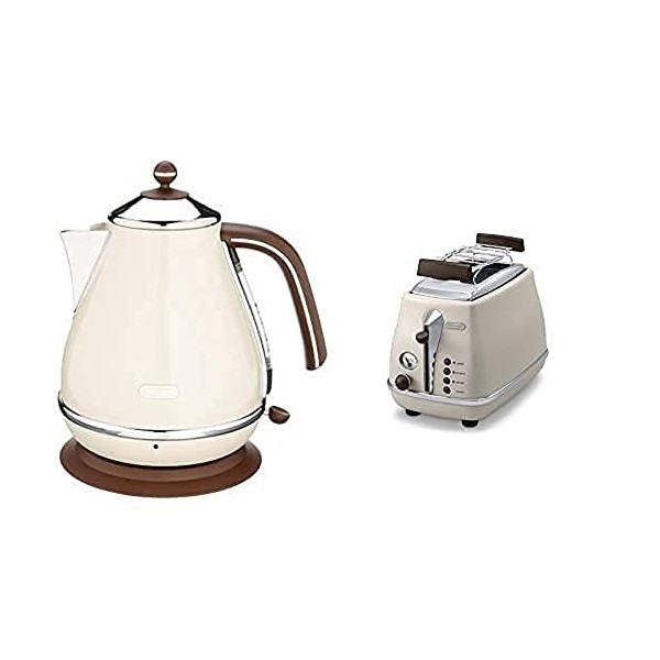 DeLonghi KBOV 2001 Bouilloire 1,7 l, style rétro taille unique olive