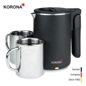 Korona Bouilloire sans fil, boîtier Cool-Touch, rabattable noir 20250