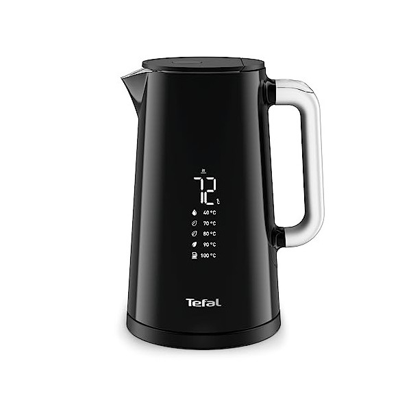 Tefal Bouilloire électrique noire, Écran numérique digital,1,7 L, 5 températures, Paroi anti-brûlure, Maintien au chaud 30min