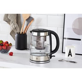 Russell Hobbs Bouilloire Electrique verre [Filtrante] Clarity 1L, 2200 W,Cartouche Filtre Brita Maxtra & anticalcaire + indi