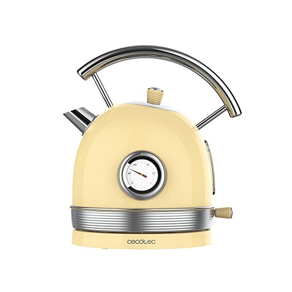 Cecotec Bouilloire électrique ThermoSense 420 Light Blue 1,8 litre de capacité 2200 W Compteur de température Base 360 ° Acie