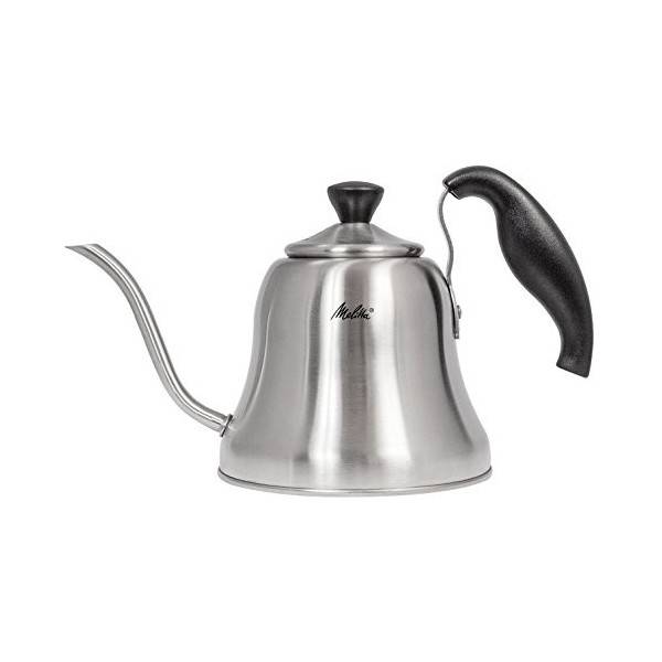 Melitta Bouilloire, Compatible avec Tous les Types de Cuisinières, Poignée Anti-brûlure, 0,7 L, Pour Over, Acier Inoxydable, 