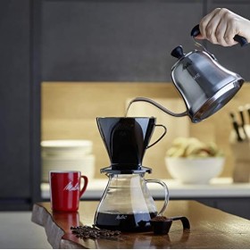 Melitta Bouilloire, Compatible avec Tous les Types de Cuisinières, Poignée Anti-brûlure, 0,7 L, Pour Over, Acier Inoxydable, 