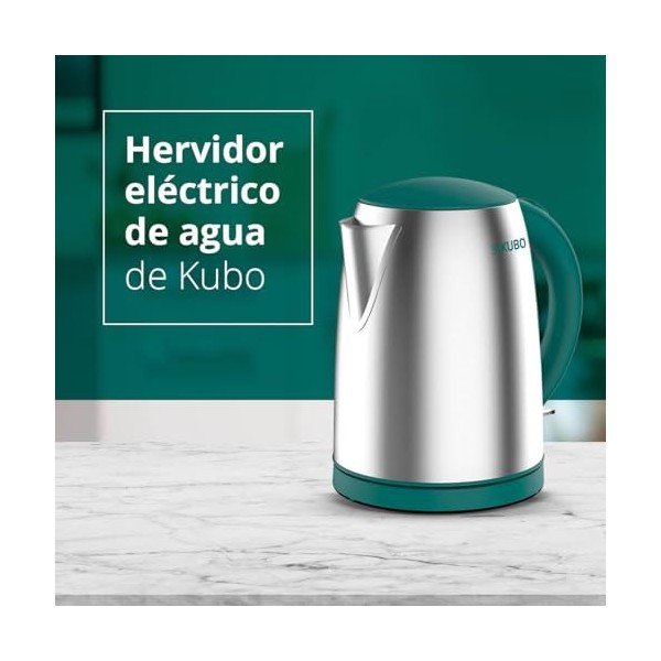 Bouilloire électrique - Fabriquée en inox - Filtre anti-calcaire et anti-impuretés - Puissance : 2200 W - Capacité : 1,7 L - 