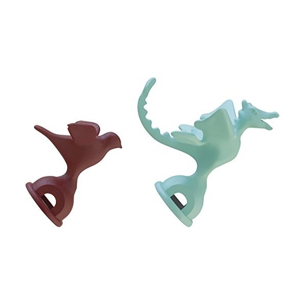 Alessi Mgwhs2 Set de deux Sifflets en Pa, Vert Clair et Rouge