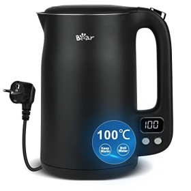 Bear 1,7l Bouilloire En Acier Inoxydable 304 Avec 11 Températures, 1800W Protection Contre les Brûlures à sec, Double Protect
