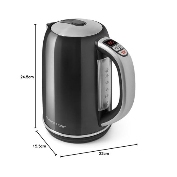 Riviera-et-Bar BT549A Bouilloire à Température Réglable Serena, Black