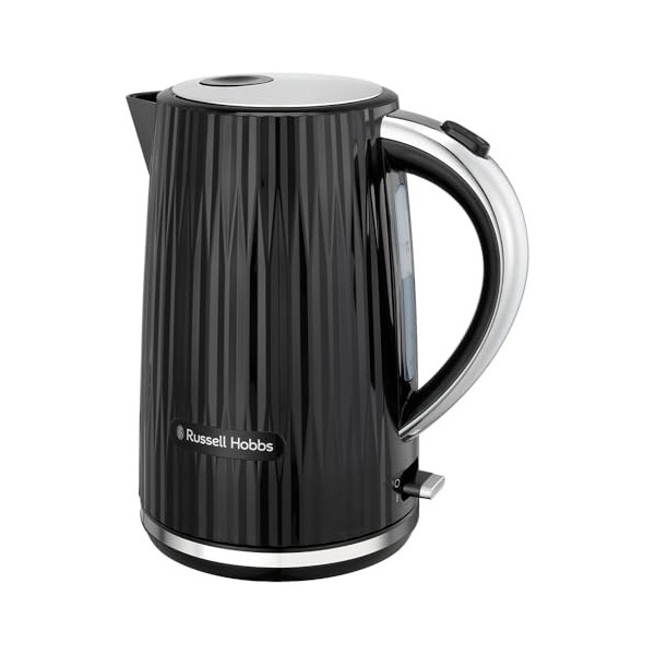 Russell Hobbs Bouilloire électrique Eau chaude, thé, café, 1,7 L, couvercle à ouverture par pression, bec verseur parfait, f