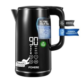 Bouilloire électrique température réglable,fonction maintien au chaud 240 minutes, revêtement entièrement en acier inoxydable