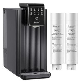 Filtre à eau à osmose inverse, distributeur deau chaude de comptoir, filtration à 6 étapes, lumière UV, volume réglable, con