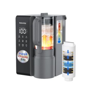Waterdrop WD-M1 Inverse Osmose Eau Filtre Comptoir, 𝐂𝐡𝐚𝐮𝐝𝐞 Eau Comptoir Inverse Osmose Systèm, 7 Température Options, 6 Etape
