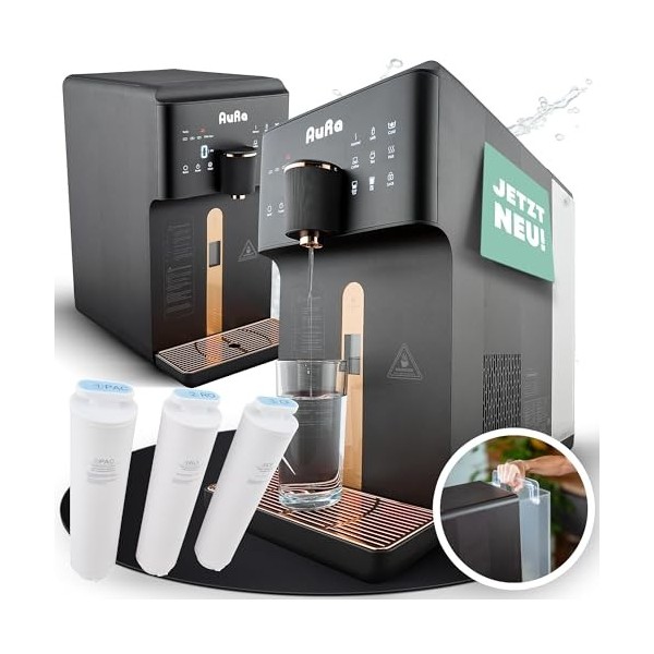 AuRa Système dosmose deau potable, 6 l, filtre à eau pour eau pure, distributeur deau chaude et distributeur deau hydrogè