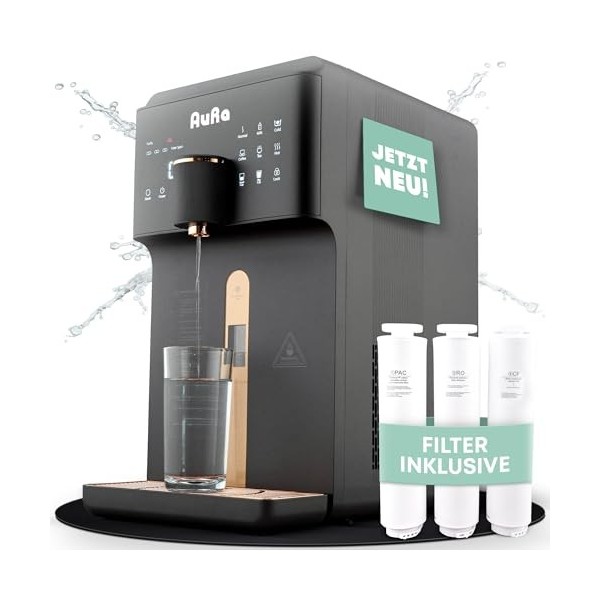 AuRa Système dosmose deau potable [6 l] – Filtre à eau pour eau pure, distributeur deau chaude et distributeur deau dhyd