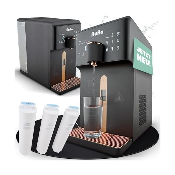 AuRa Système dosmose deau potable [6 l] – Filtre à eau pour eau pure, distributeur deau chaude et distributeur deau dhyd