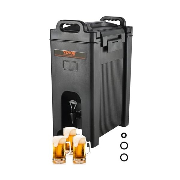 VEVOR Distributeur de Boissons Isotherme 19 L Distributeur d’Eau Chaude et Froide Non Électrique Conservation 10 H Conteneur 