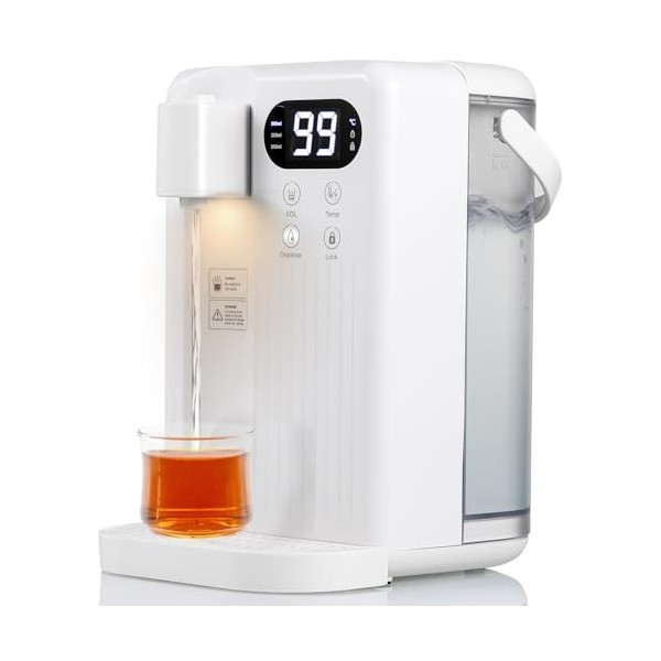 CGOLDENWALL Distributeur deau Chaude Instantanée, Écran Tactile, 12 Réglages de Température & 3 Réglages de Volume, Chauffag