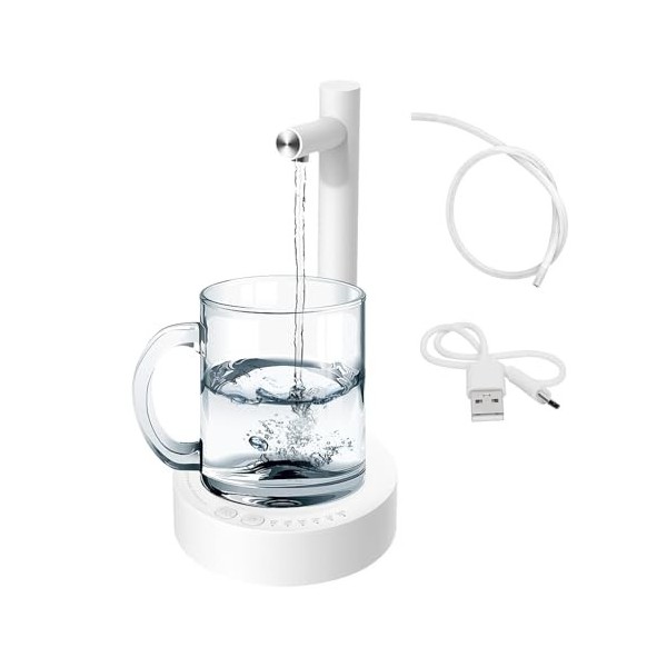 Distributeur deau de chevet, rechargeable par USB, distributeur automatique de bouteille deau, pompe pour la maison, le bur
