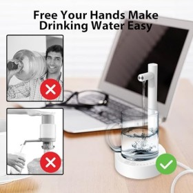 Distributeur deau de chevet, rechargeable par USB, distributeur automatique de bouteille deau, pompe pour la maison, le bur
