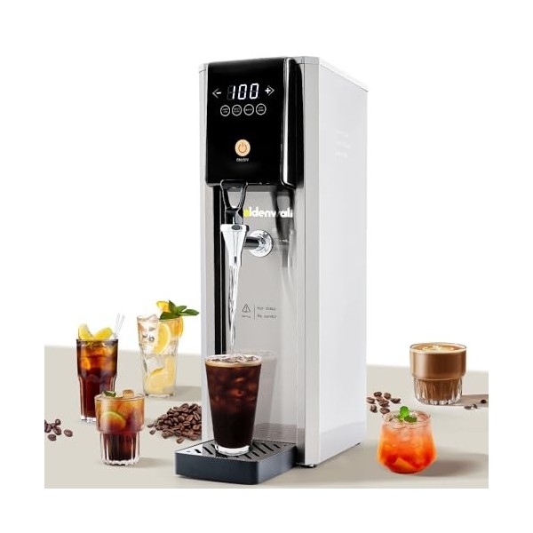 CGOLDENWALL Distributeur deau Chaude, Distributeur de Boisson Chaude en Inox 9,8L , Température Réglable, 30l/h Grand Débit