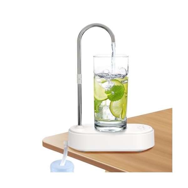 Distributeur deau de bureau, distributeur deau portable avec chargement USB, 6 vitesses, distributeur deau de table intell