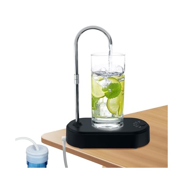 Distributeur deau de bureau, distributeur deau portable avec chargement USB, 6 vitesses, distributeur deau de table intell