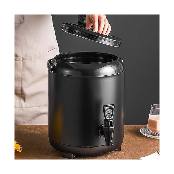 Wakects Distributeur de boisson isolé, 12 l, distributeur deau chaude, isolé pour thé, écran LCD, distributeur de thé, urne 