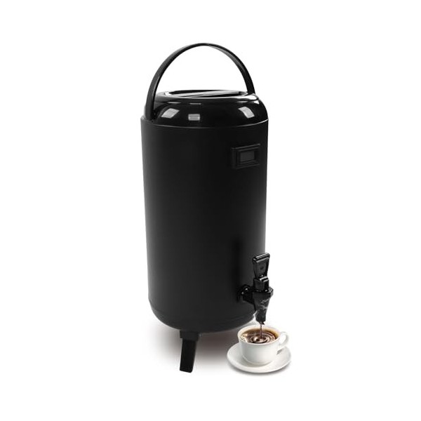 Distributeur de Boissons Isotherme en Acier Inoxydable 12 L, Marmite à Vin Distributeur Thermique Isotherme avec Affichage de