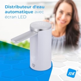 NK Distributeur deau avec affichage LED - Automatique, 4 volumes de distribution 200/600/800ml/continu, 1200mAh, commande ta