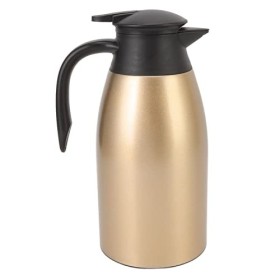 Topyond Carafe à Café Thermique en Acier Inoxydable 304 avec Couvercle étanche Distributeur sous Vide Isolé 2L Grande Capacit
