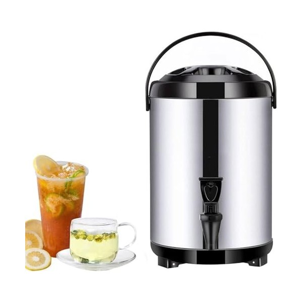 Distributeur deau Chaude et Froide,Bouilloire Thermostat,Distributeur de Boisson en Acier Inoxydable,Grande Capacité,10-12 H