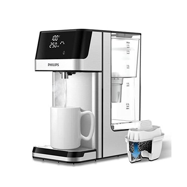 Philips Water Station Distributeur deau Chaude filtrée 2,2 L 6 réglages de température Écran Tactile