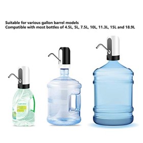 Pompe à Bouteille Deau, 4,5 L ~ 18,9 L Distributeur de Bouteille Deau Portable électrique USB Chargeant la Pompe à Eau Pota