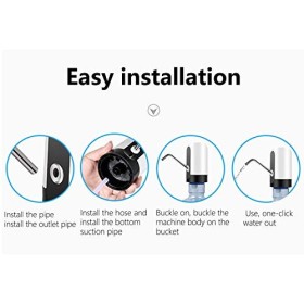 Kit de Distributeur Deau Potable électrique de Charge USB de Pompe de Bouteille Deau pour la Pompe de Bouteille Deau de Bu